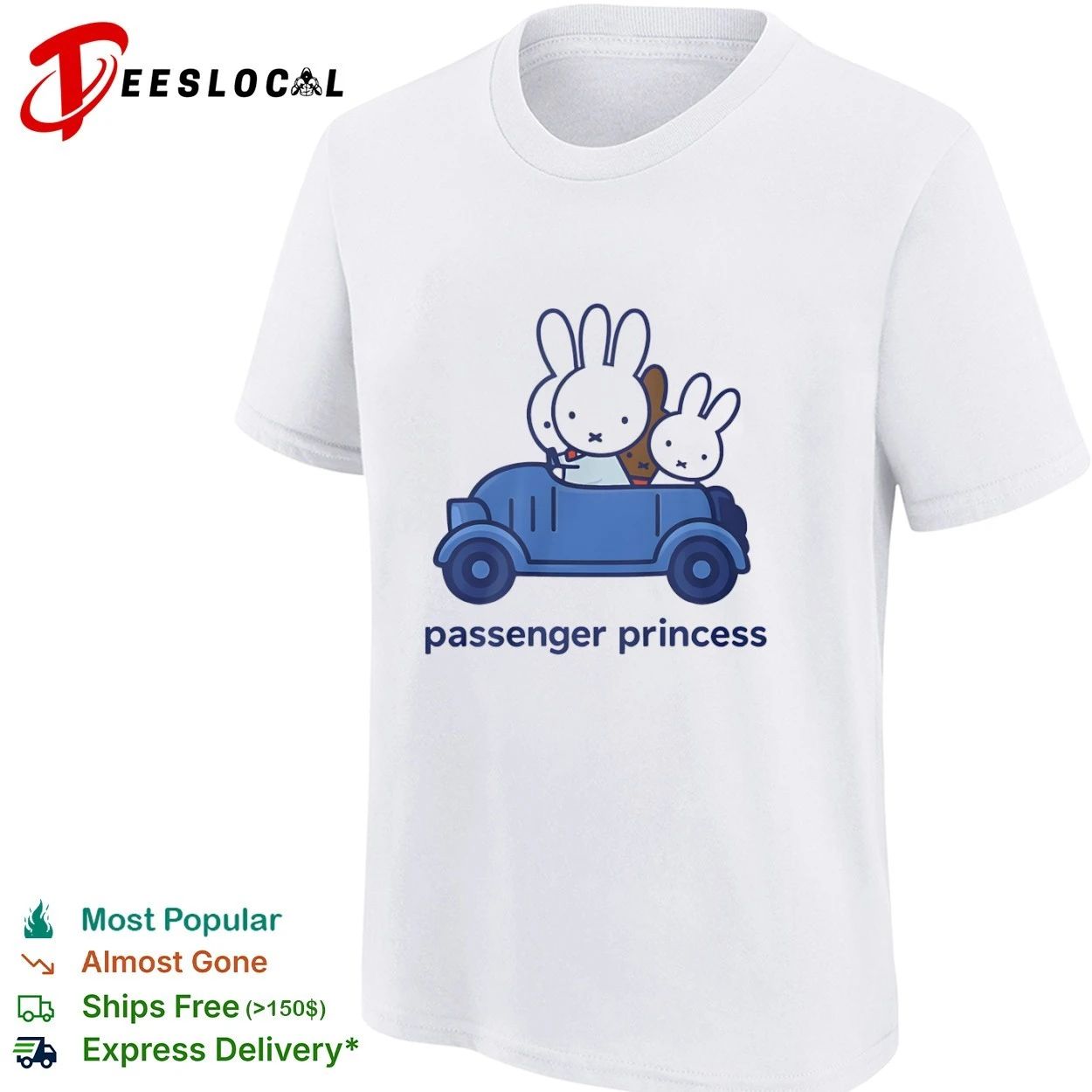 Miffy Passenger Princess Bunny Cute Rabbit T-shirt