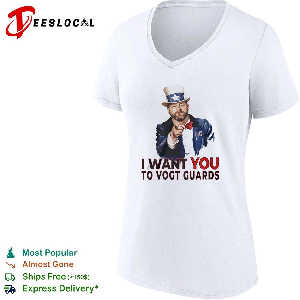 Stephen Vogt I Want You to Vogt Guards Cleveland Guardians T-shirt