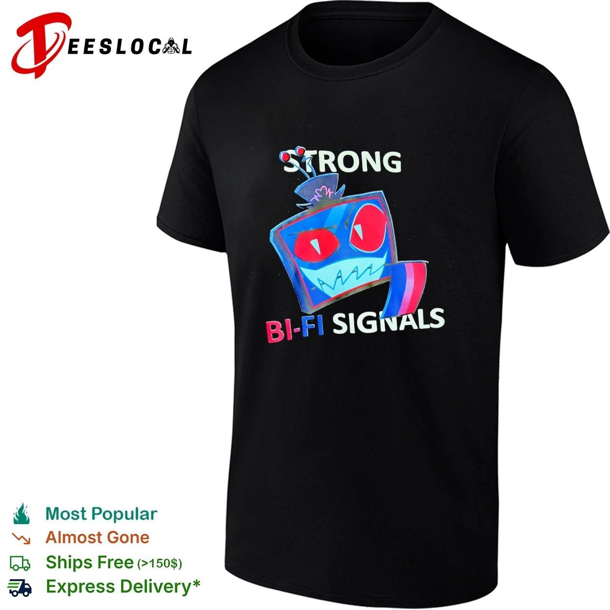 Strong Bi-Fi Signals bisexual pride lgbtq T-shirt