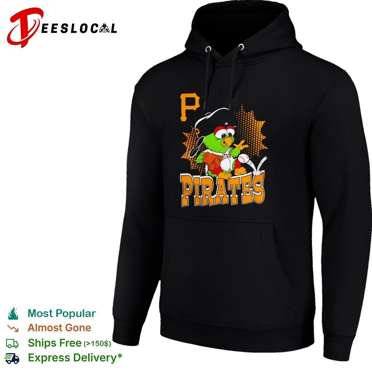Pittsburgh Pirates Mascot P Pirates MLB Team Apparel T-shirt