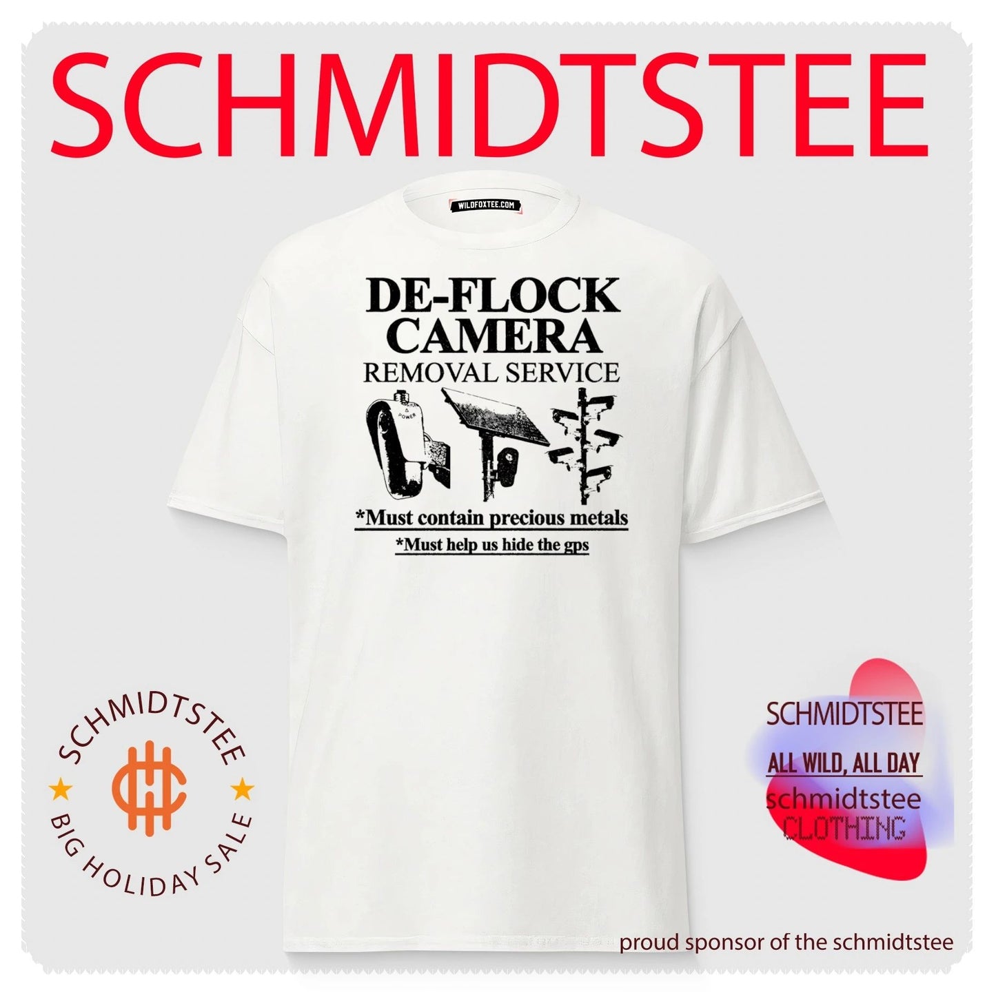 De-Flock Camera Removal Service surveillance shirt