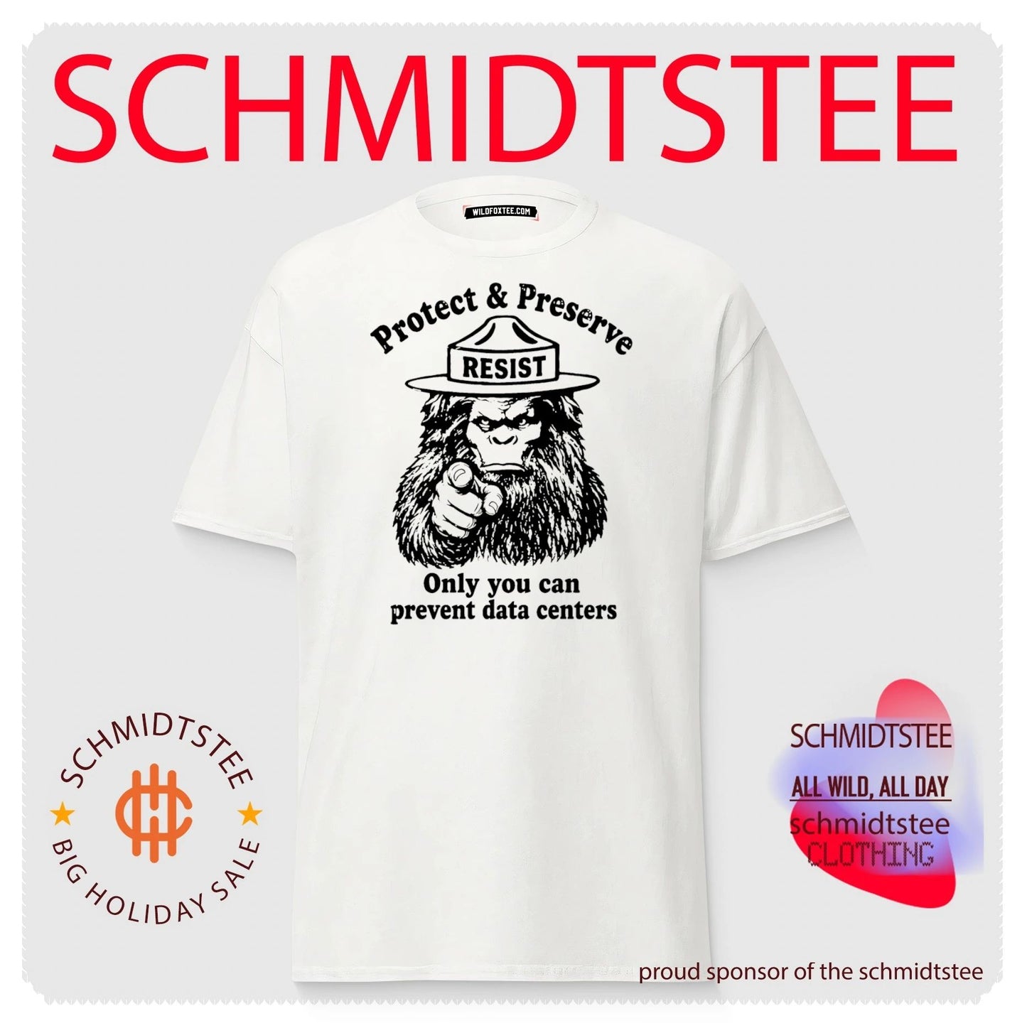 Resist Squatchy protect and preserve only you can prevent data centers shirt