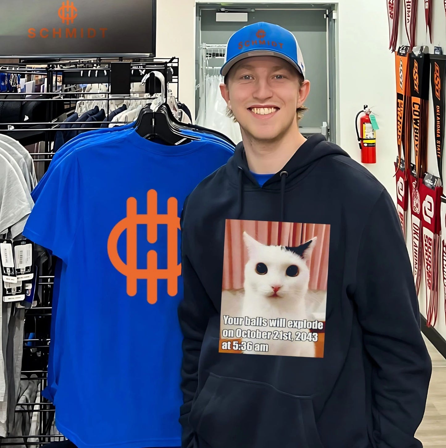 Your balls will explode on October 21st 2043 cat meme shirt