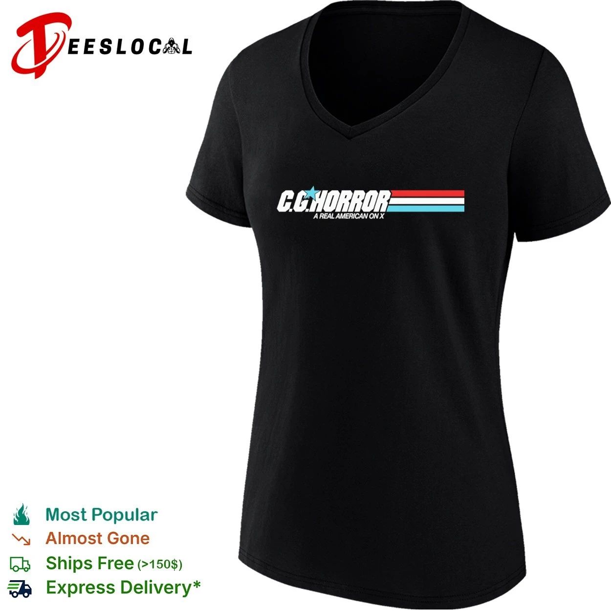 CG Horror a Real American on X GI Joe T-shirt
