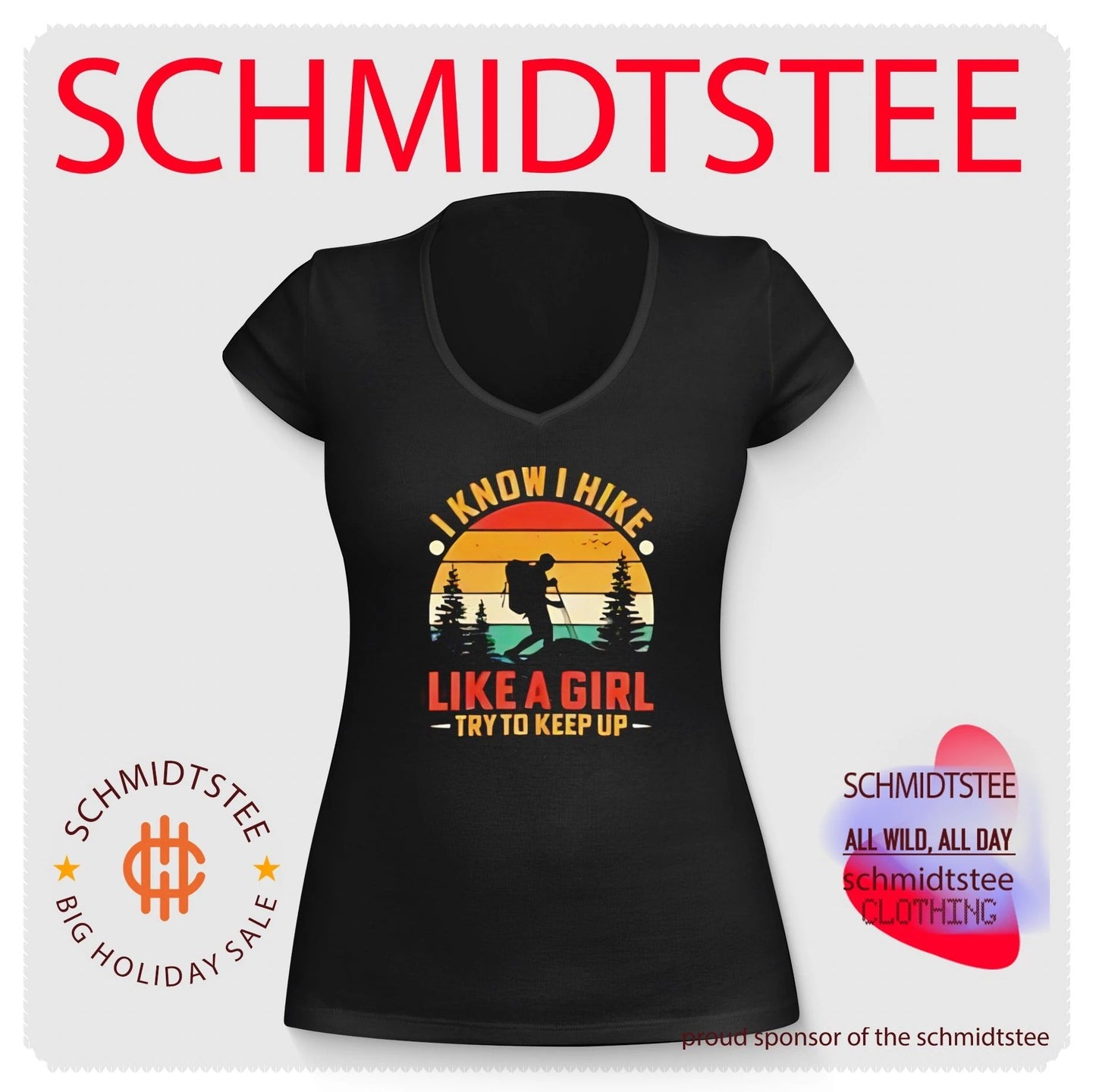 I know I hike like a girl try to keep up shirt