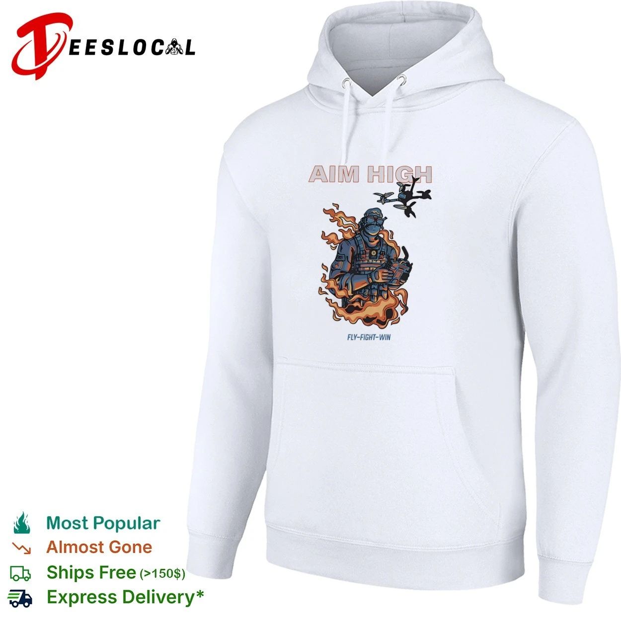 Aim High Fly-Fight-Win Drone Pilot fpv T-shirt