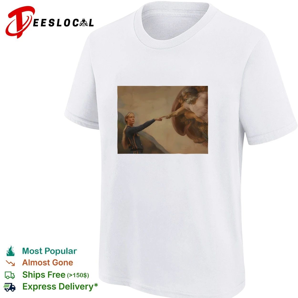 Caitlin Clark The Creation of Adam Indiana Fever T-shirt