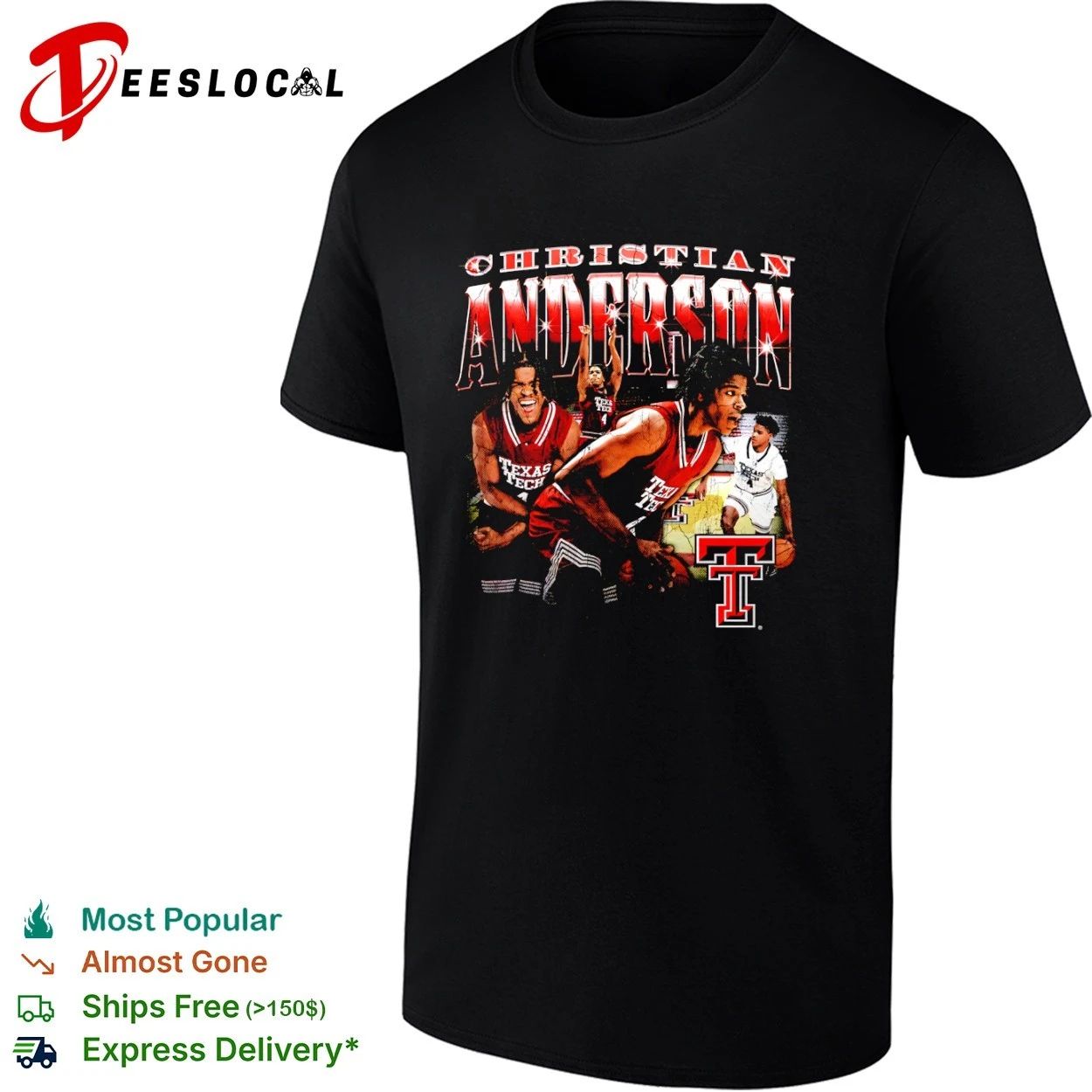 Christian Anderson Texas Tech Basketball T-shirt