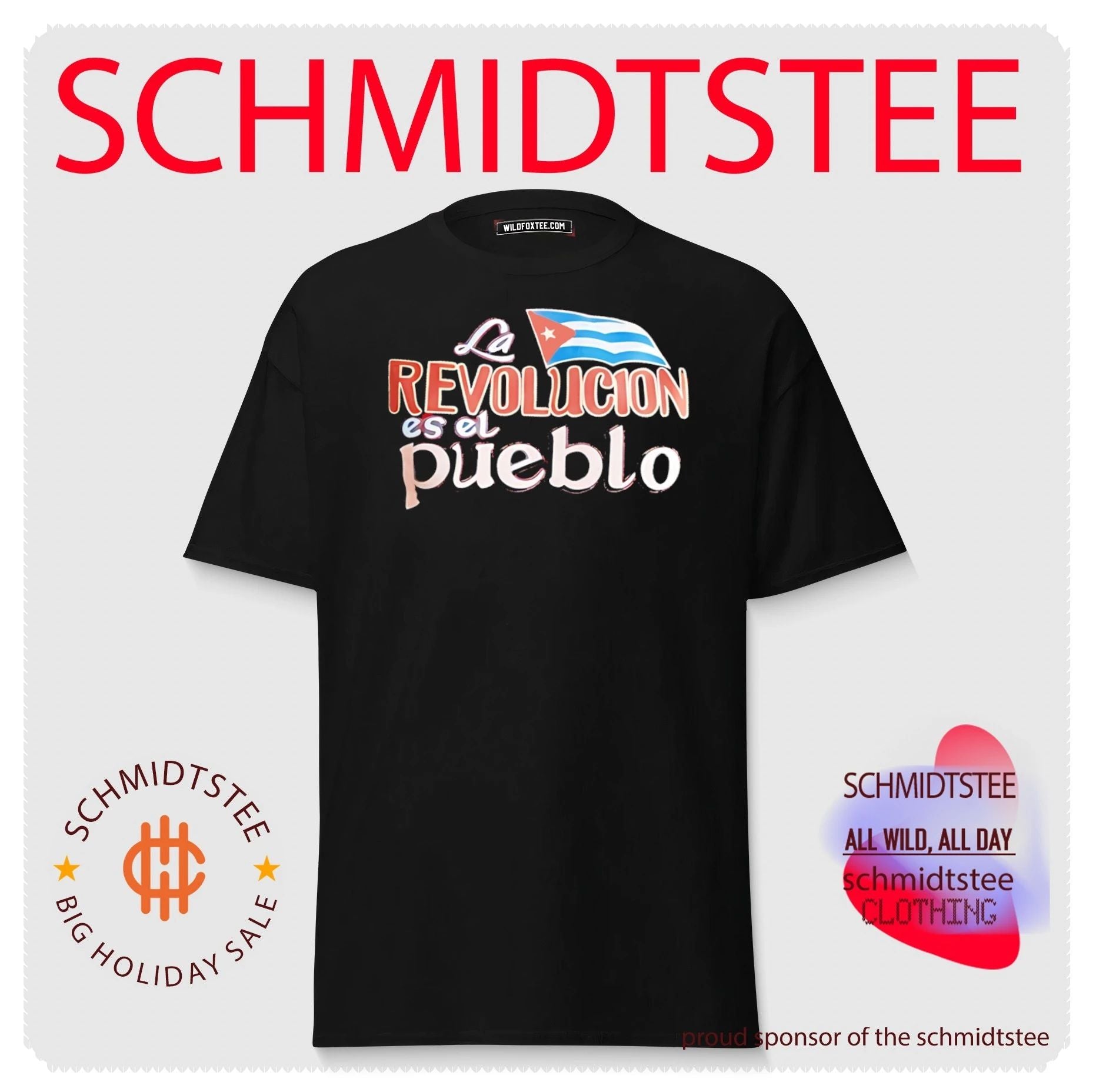 La Revolucion es el Pueblo Cuba flag shirt