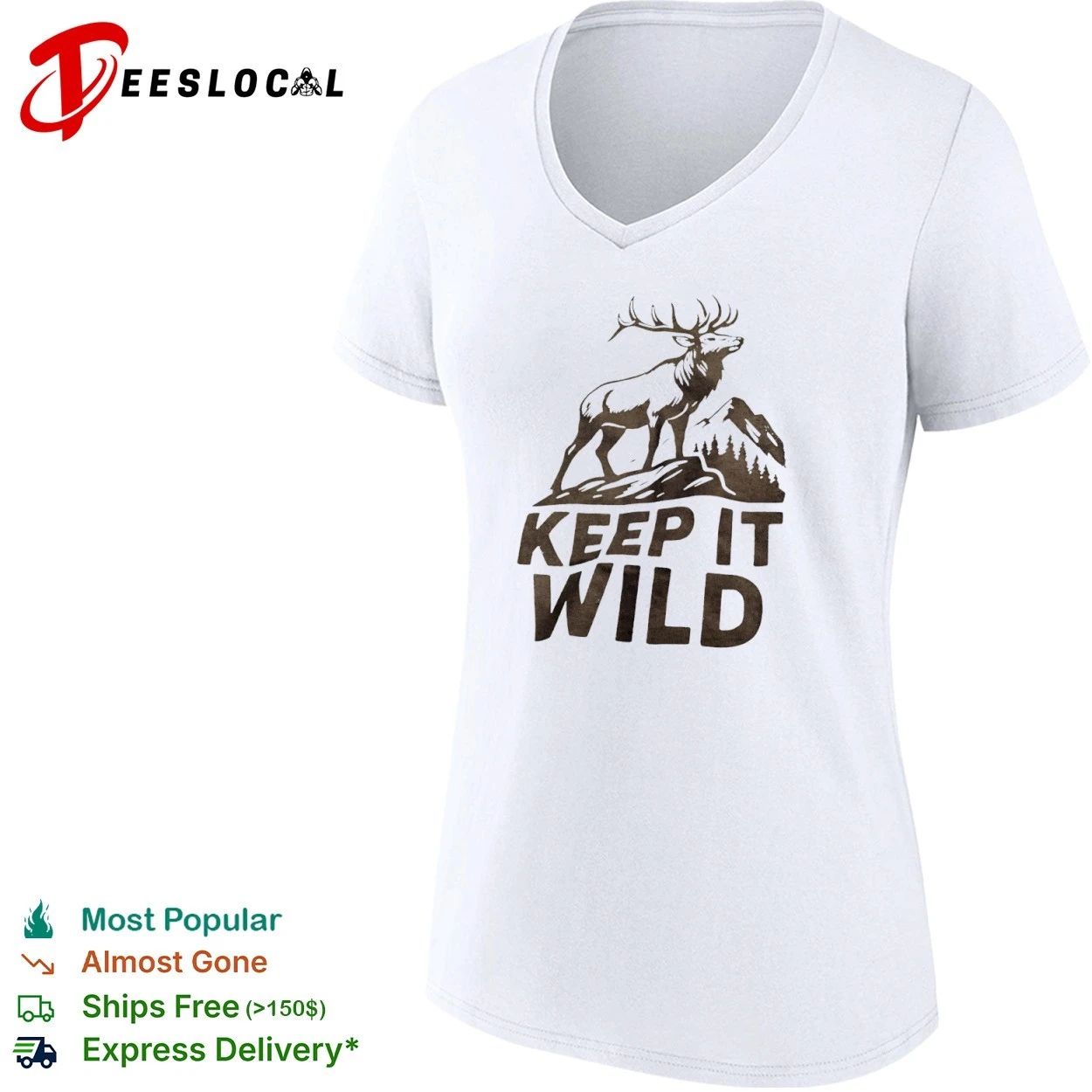 Keep It Wild Elk Mountain Forest wildlife T-shirt