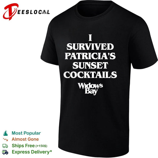 I Survived Patricia’s Sunset Cocktails Widow’s Bay T-shirt