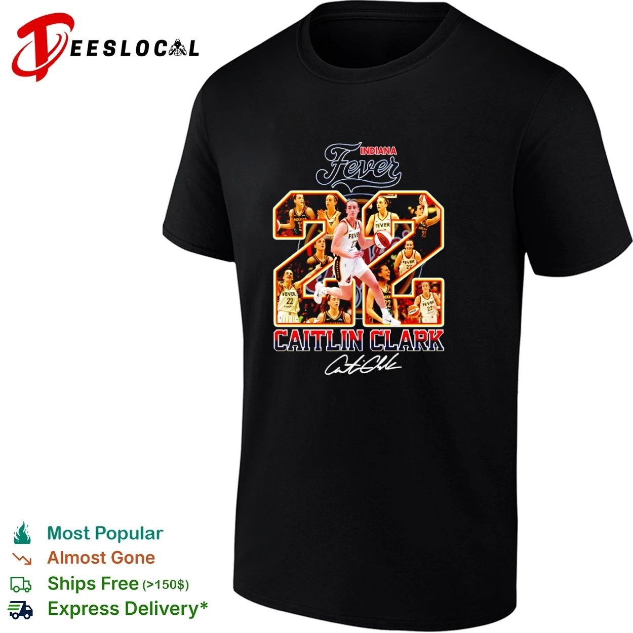 Caitlin Clark Indiana Fever 22 WNBA basketball T-shirt