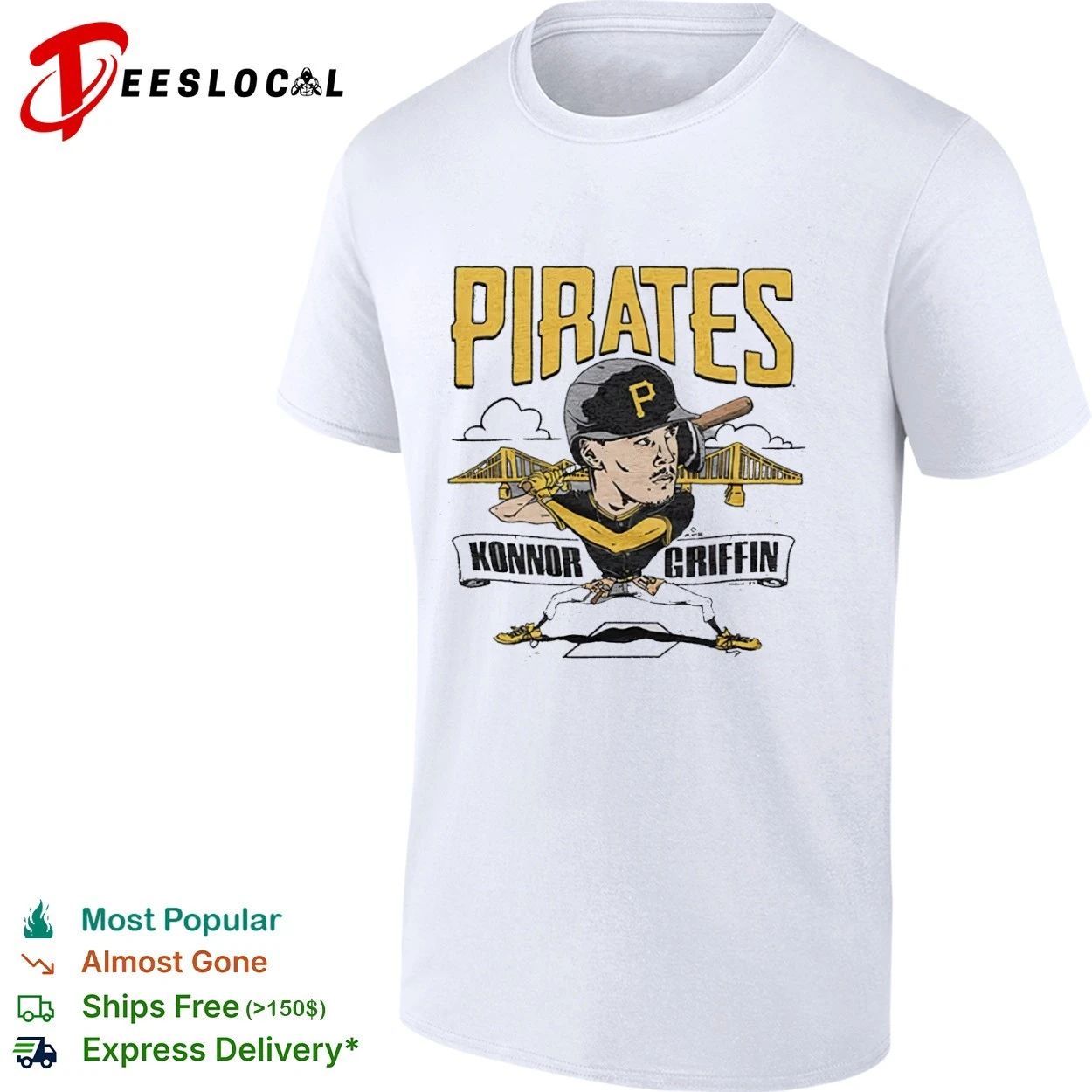 Konnor Griffin Pittsburgh Pirates Caricature T-shirt