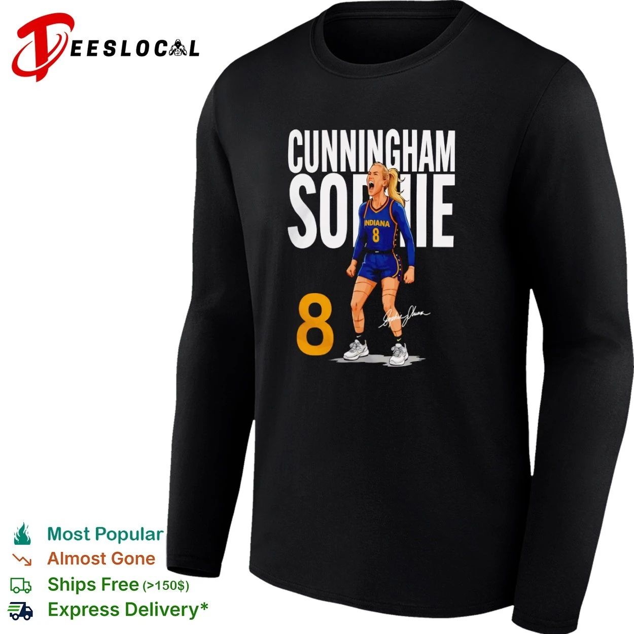 Sophie Cunningham In a World Full of Bullies Indiana Fever T-shirt