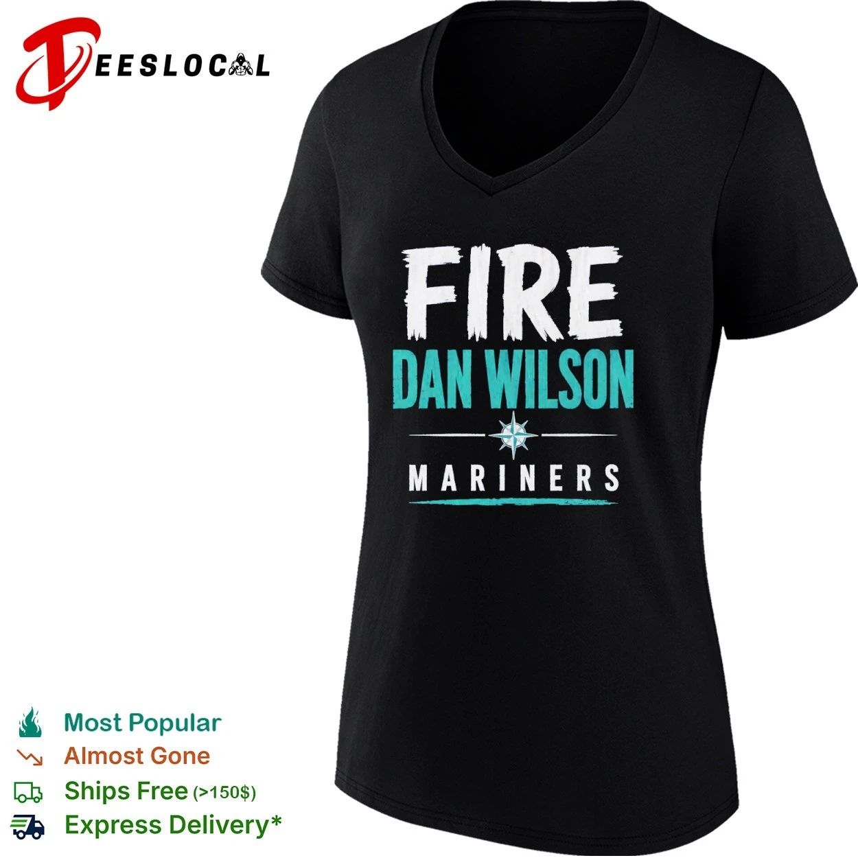 Fire Dan Wilson Seattle Mariners MLB Baseball T-shirt