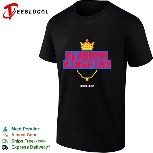 Alabama Kingpins Ballerz Pixel Art Crown T-shirt