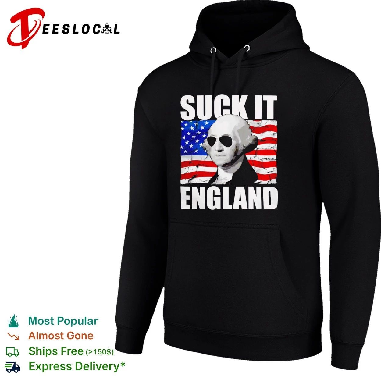 George Washington Suck It England Founding Father T-shirt