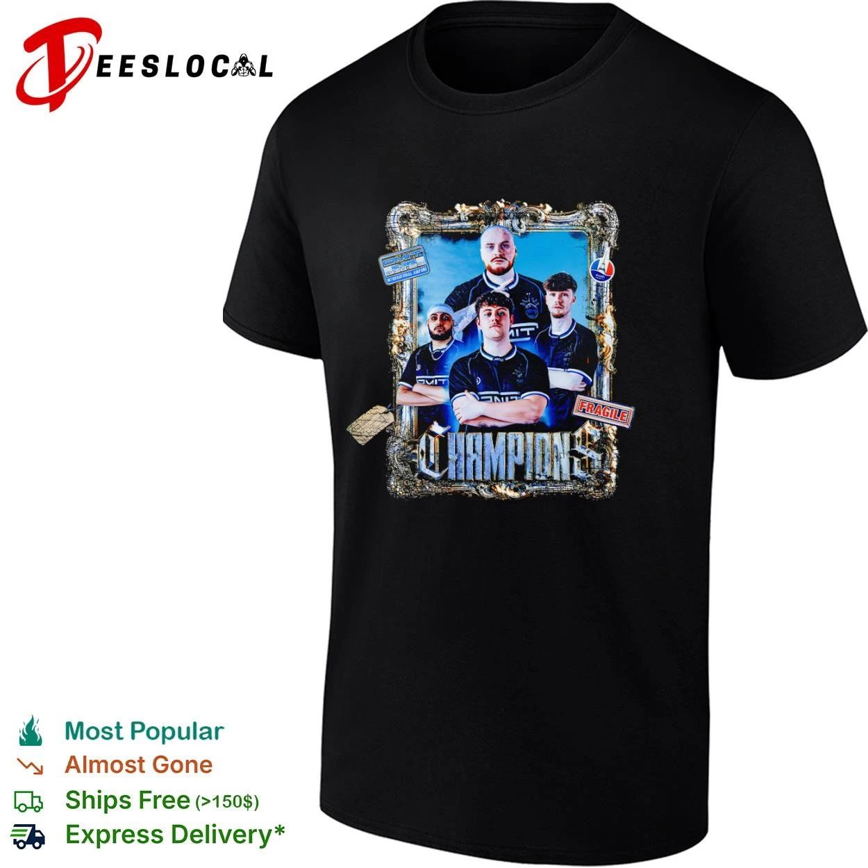 Omit Champions International Airport Fragile Paris France T-shirt