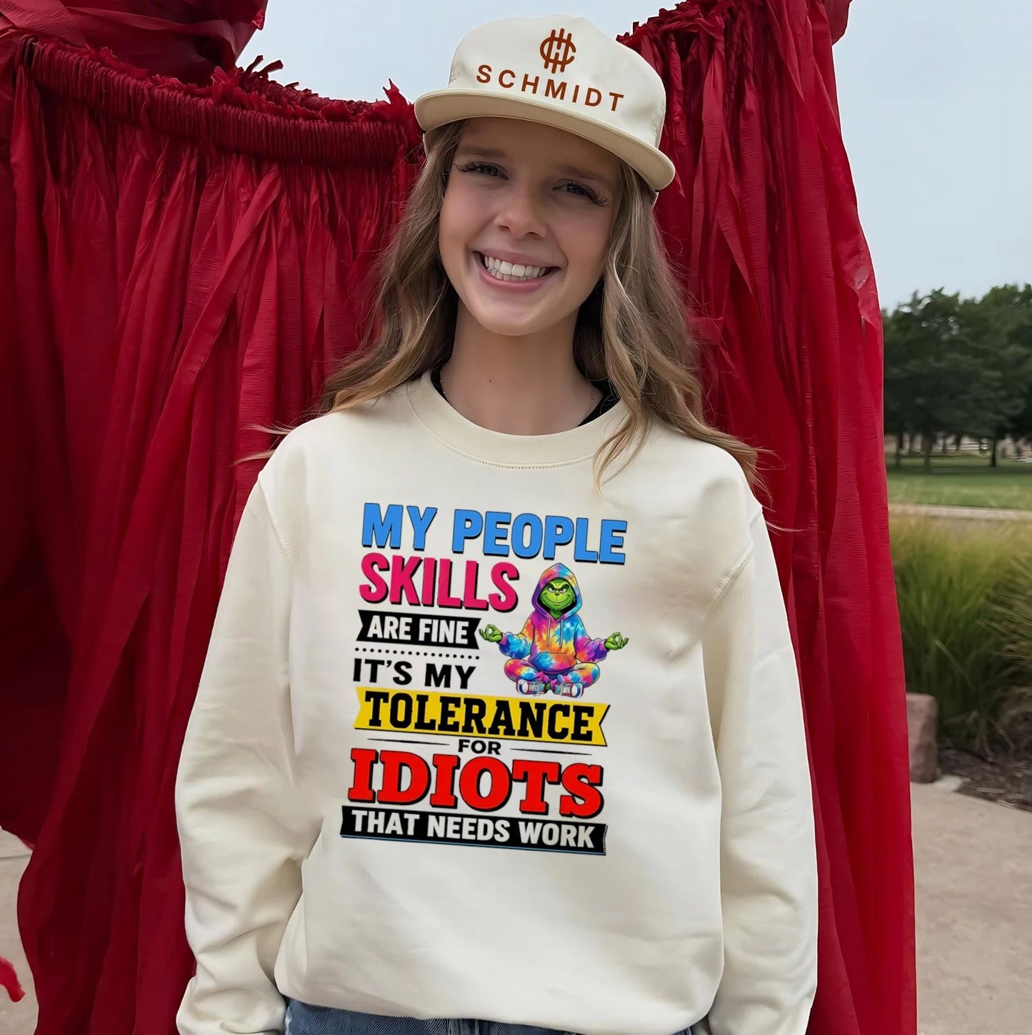 Grinch my people skills are fine it’s my tolerance for idiots that needs work shirt