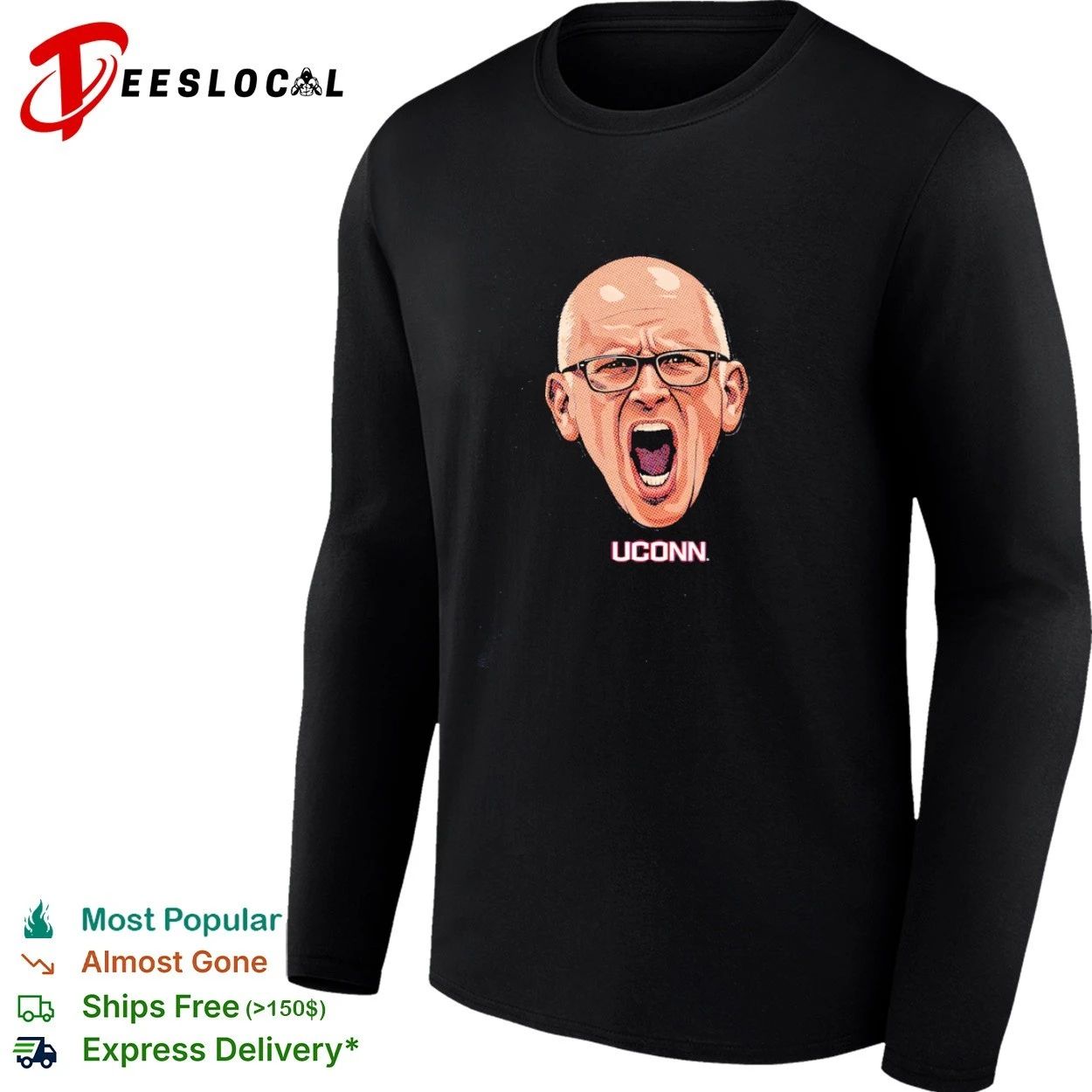 Dan Hurley Big Head UConn NCAA Basketball T-shirt