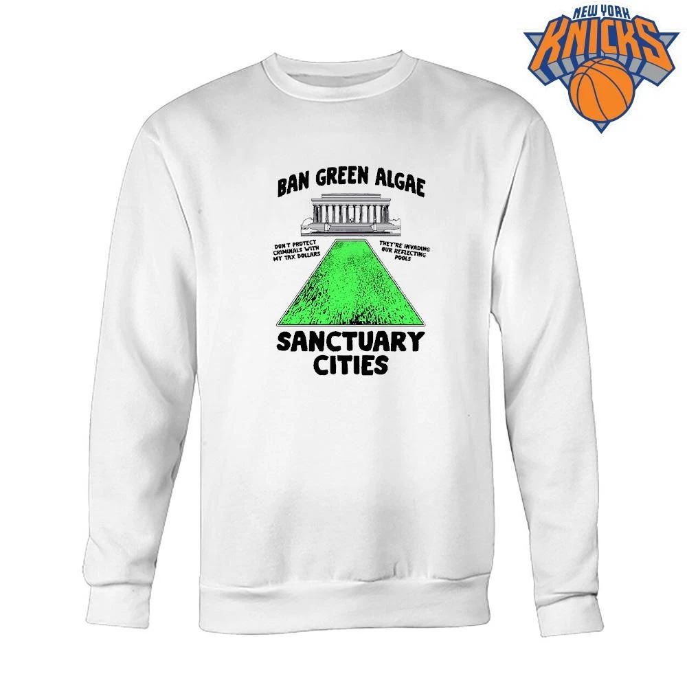 Ban Green Algae Sanctuary Cities Lincoln Memorial Reflecting Pool T-Shirt