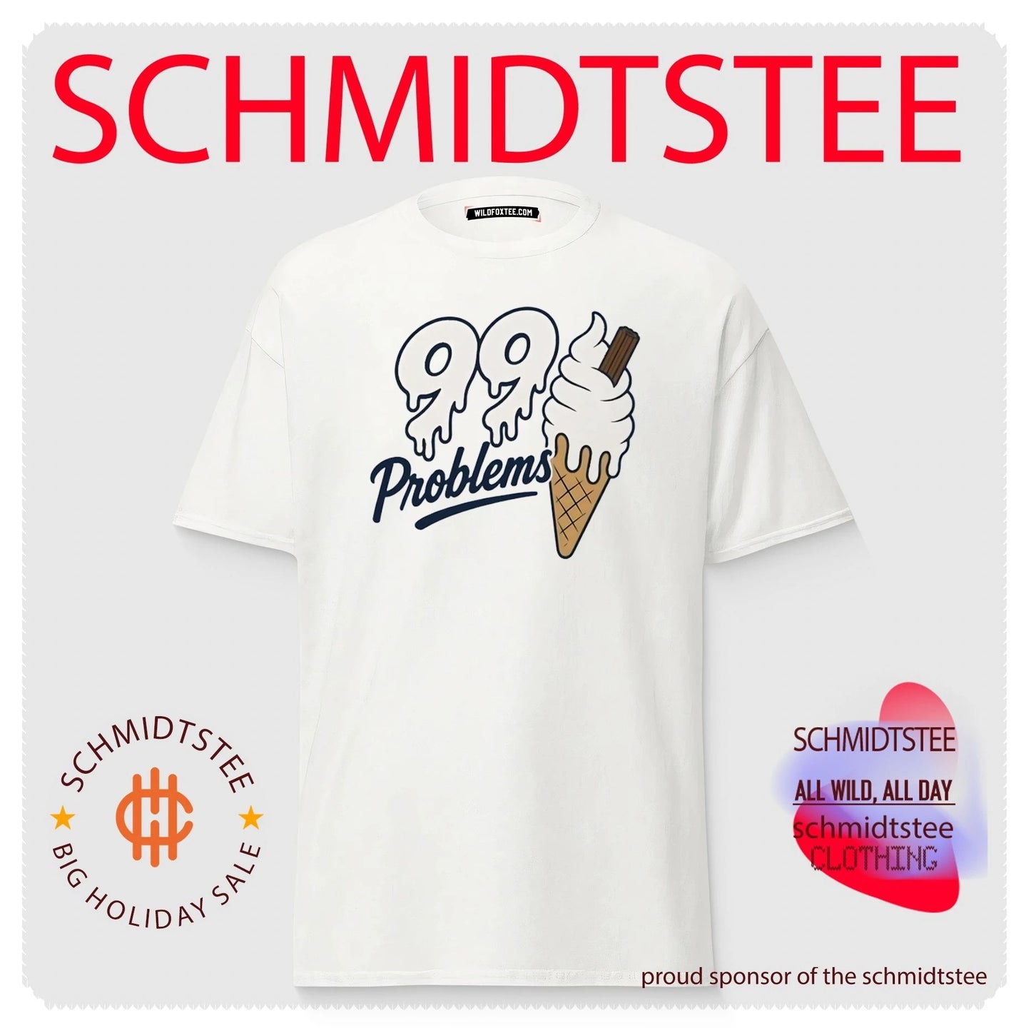 99 Problems Ice Cream Funny Food Pun Soft Serve shirt