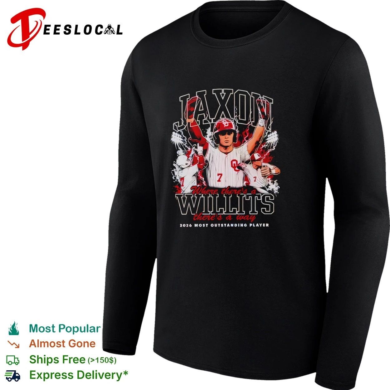 Jaxon Willits Oklahoma Sooners 2026 Most Outstanding Player T-shirt