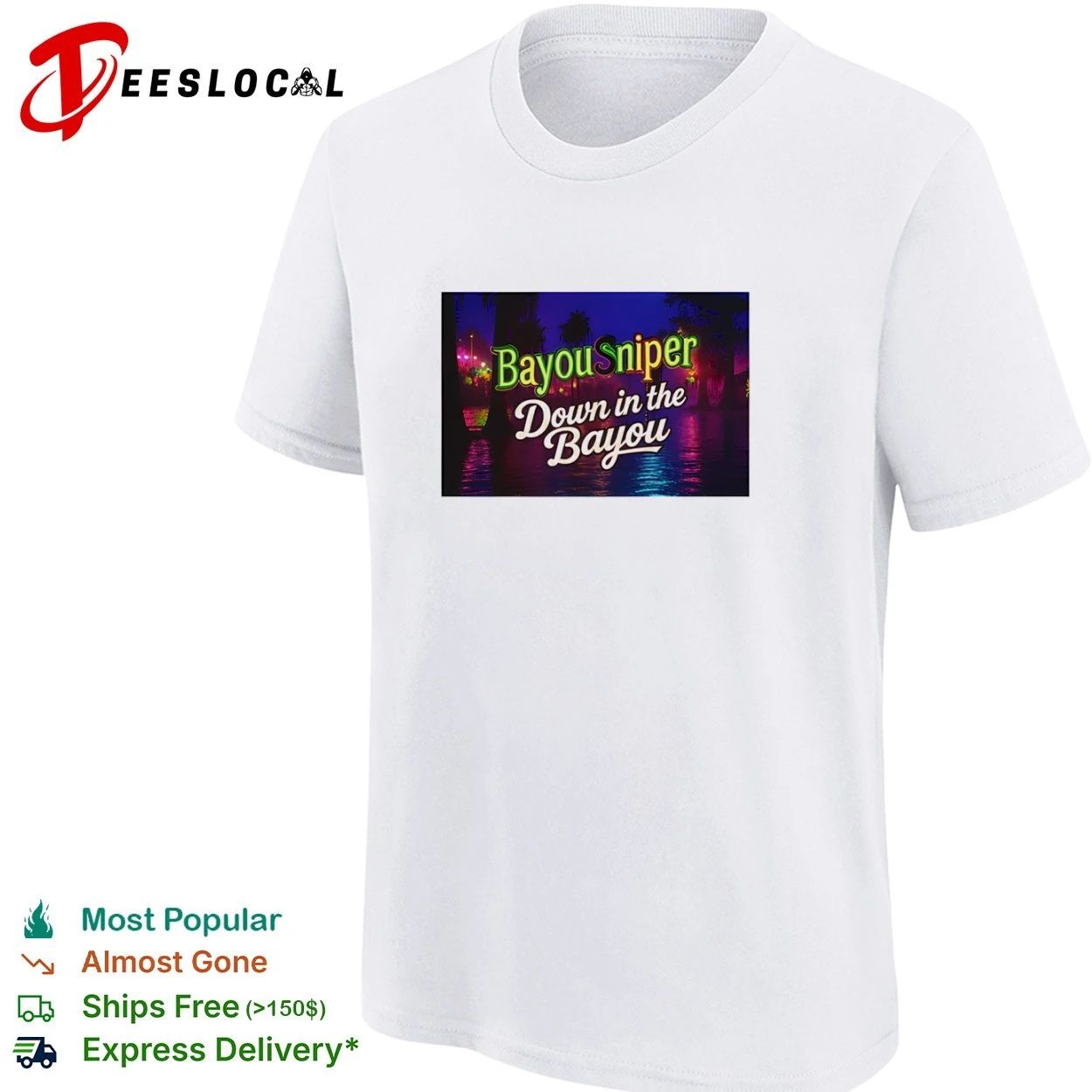 Bayou Sniper Down in the Bayou swamp hunting T-shirt