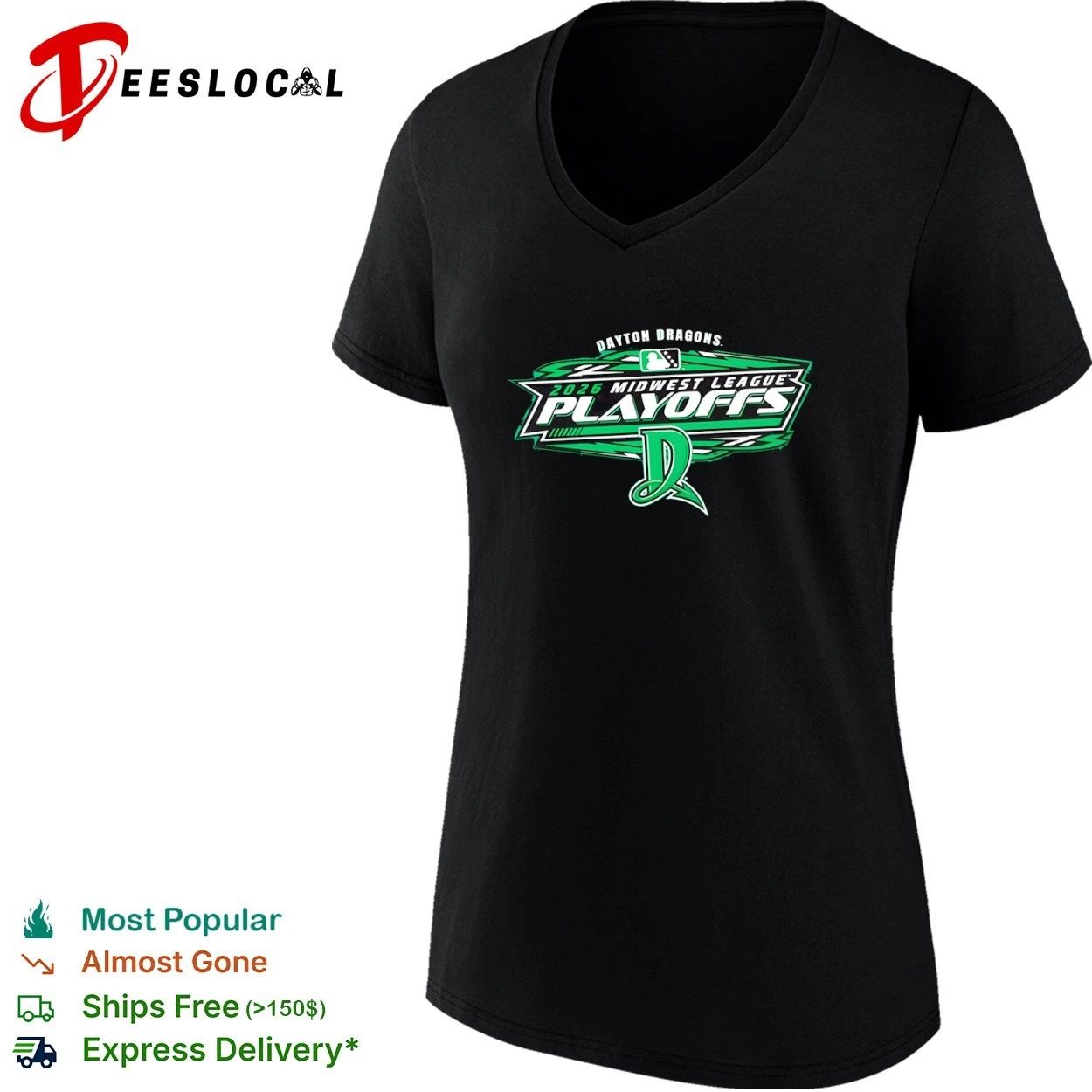 Dayton Dragons 2026 Midwest League Playoffs T-shirt