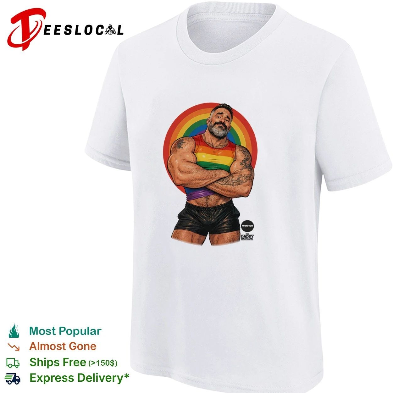 The Daddy Bureau Wowyco Rainbow Gay Pride T-shirt