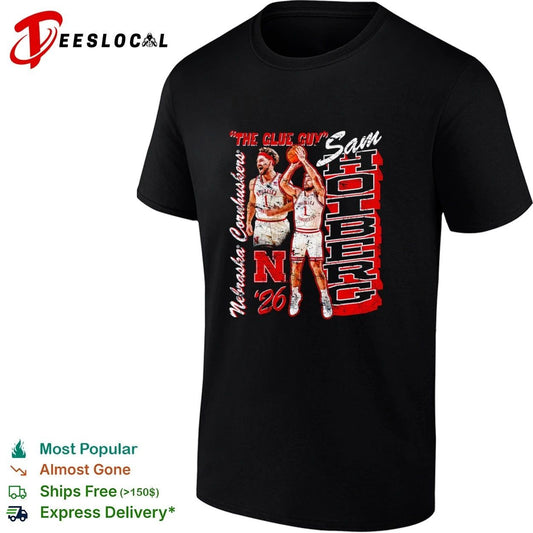 Sam Hoiberg The Glue Guy Nebraska Cornhuskers 26 T-shirt