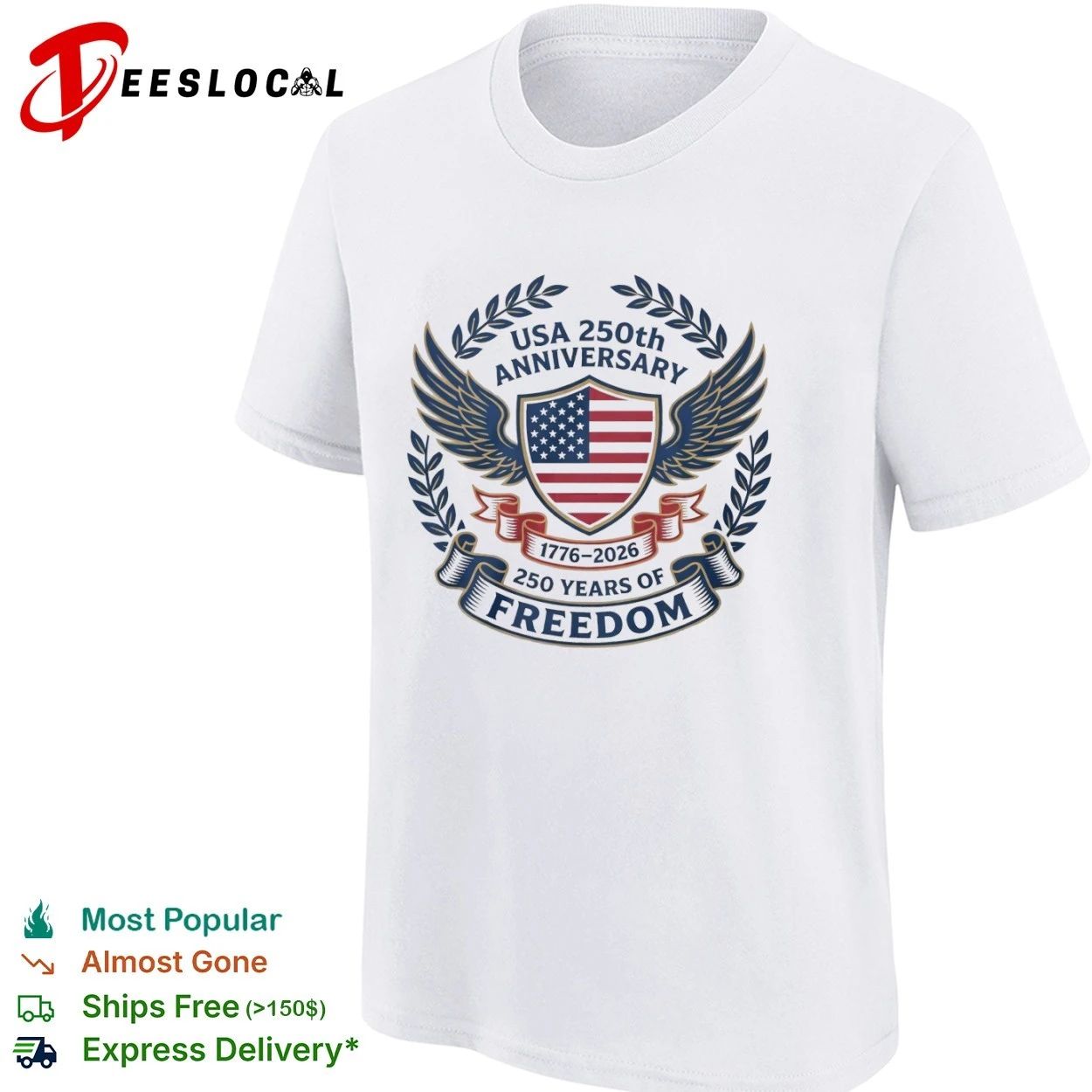 USA 250th Anniversary 1776-2026 250 Years of Freedom T-shirt