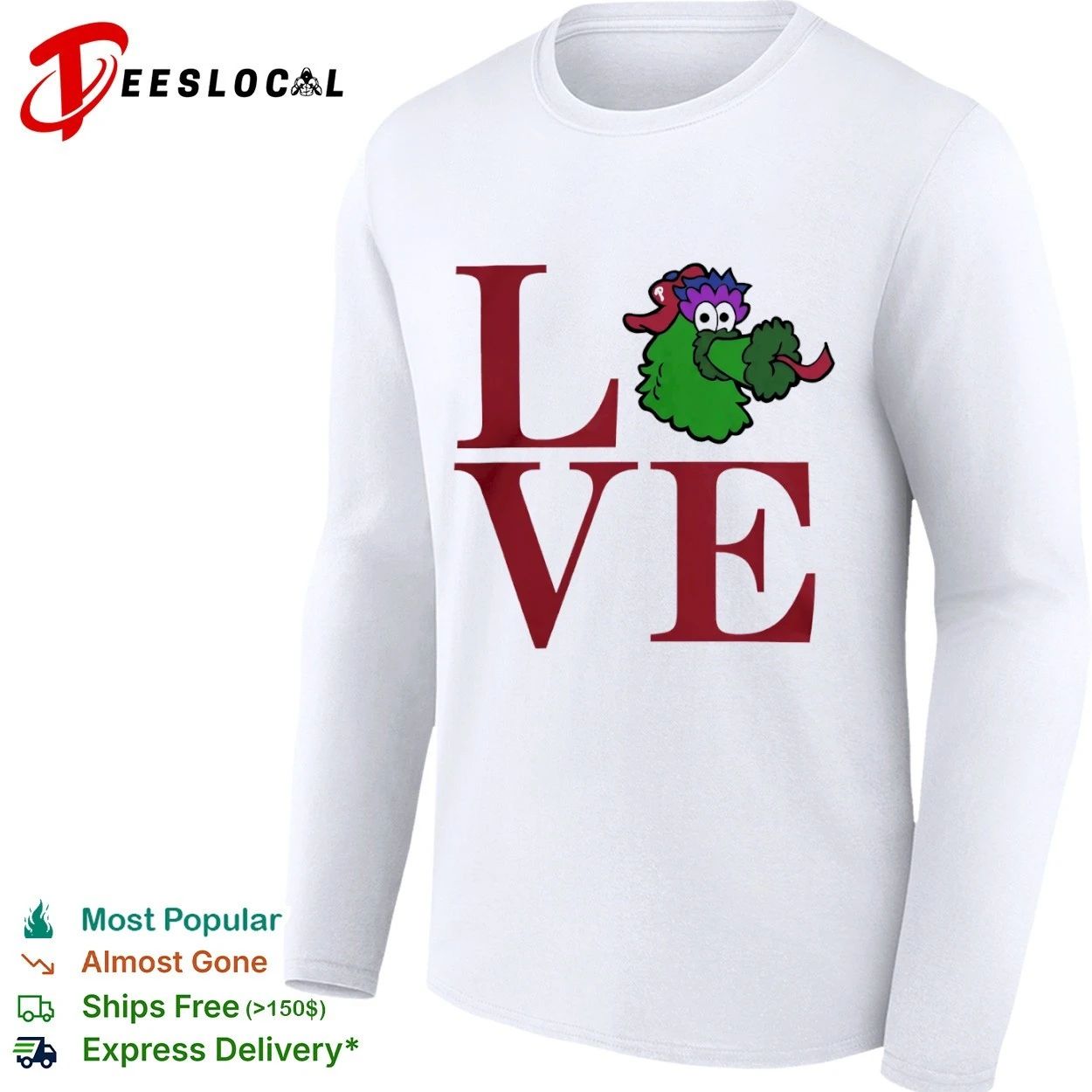 Love Philadelphia Phillies Phanatic Mascot T-shirt