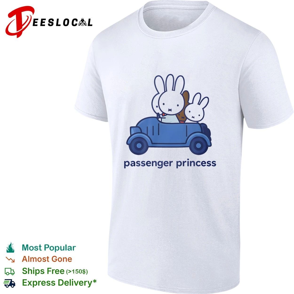 Miffy Passenger Princess Bunny Cute Rabbit T-shirt