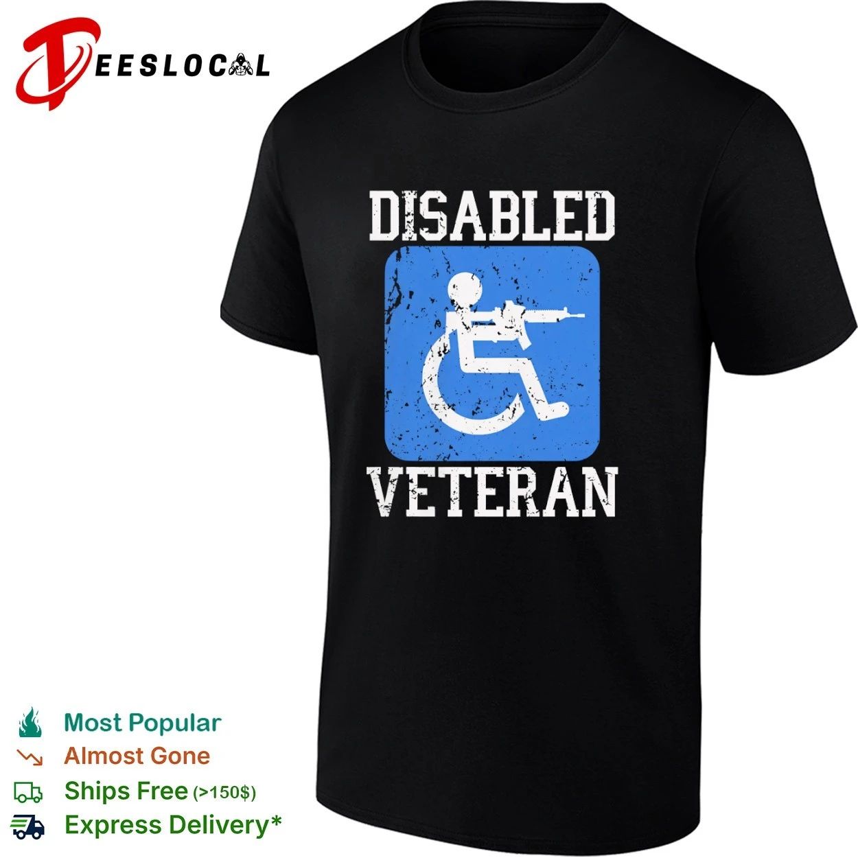 Disabled Veteran military army handicapped T-shirt