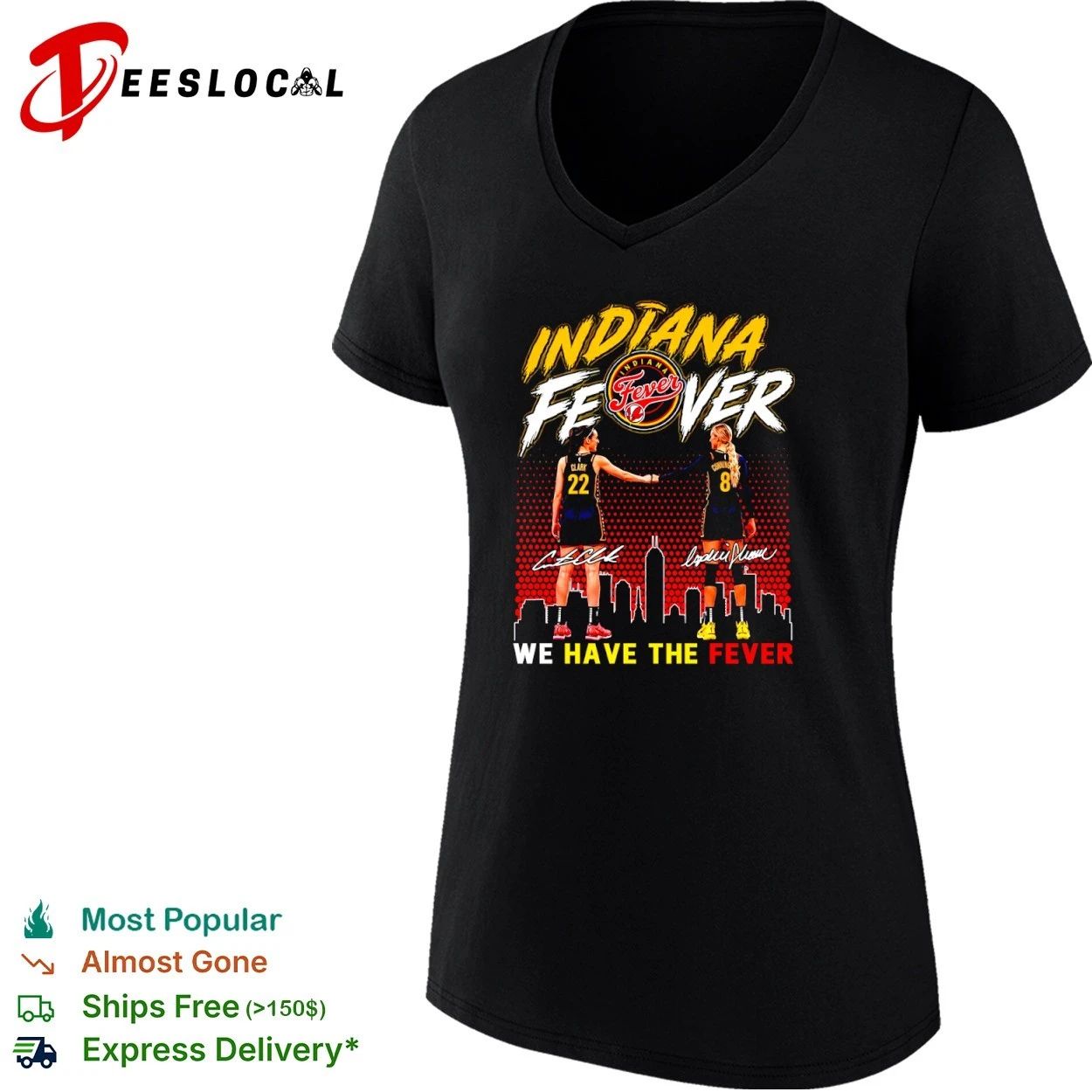 Caitlin Clark and Sophie Cunningham Indiana Fever We Have the Fever T-shirt