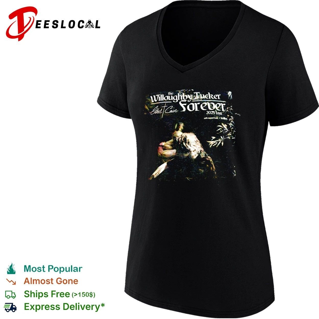The Willoughby Tucker Forever 2025 Tour Ethel Cain with Support from 9million T-shirt