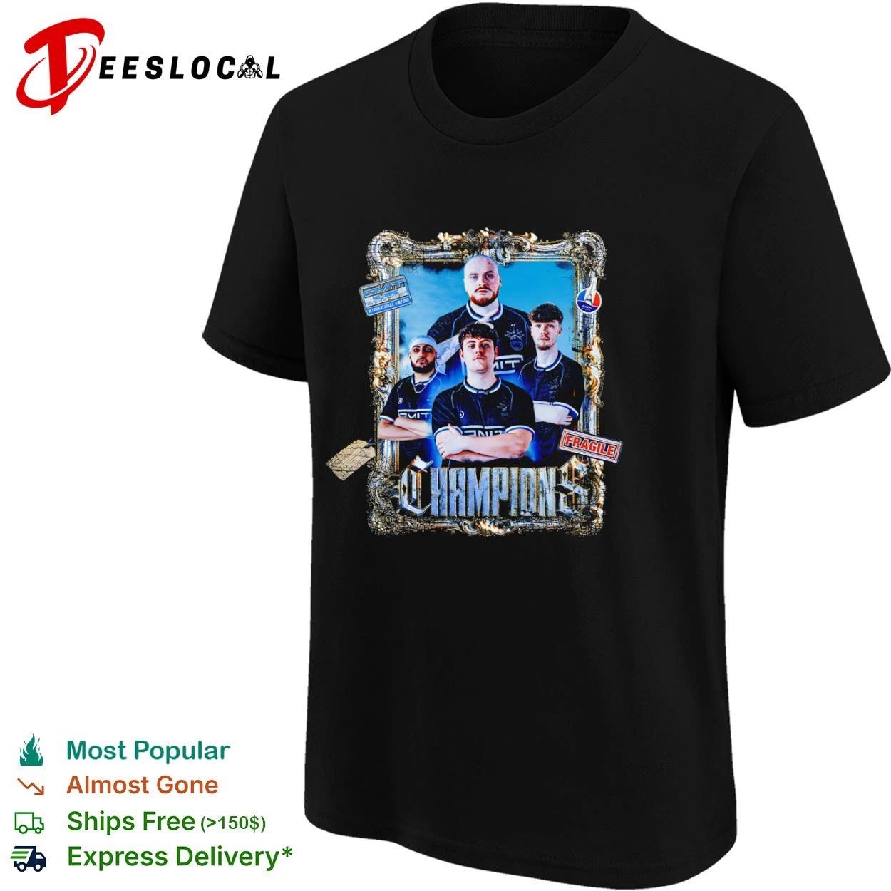 Omit Champions International Airport Fragile Paris France T-shirt