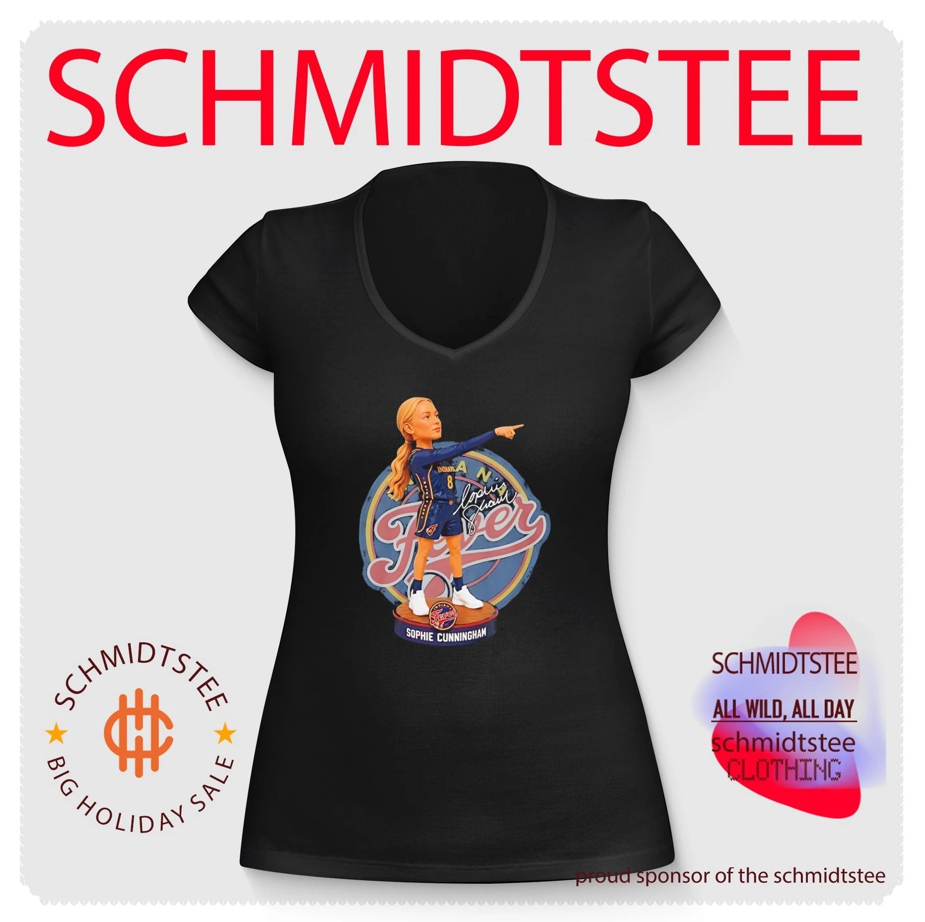 Indiana Fever Sophie Cunningham figure signature shirt