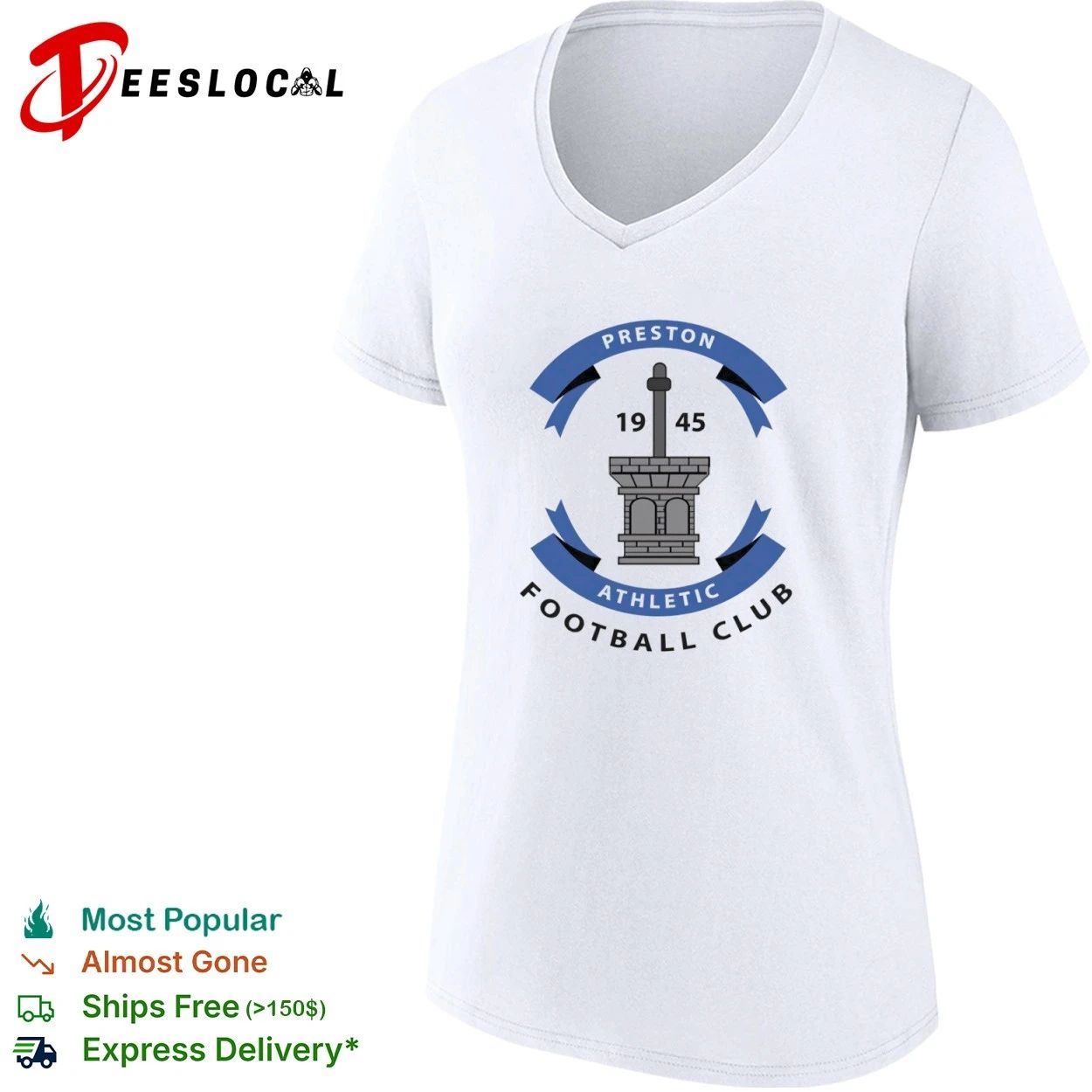 Preston Athletic Football Club 1945 soccer T-shirt