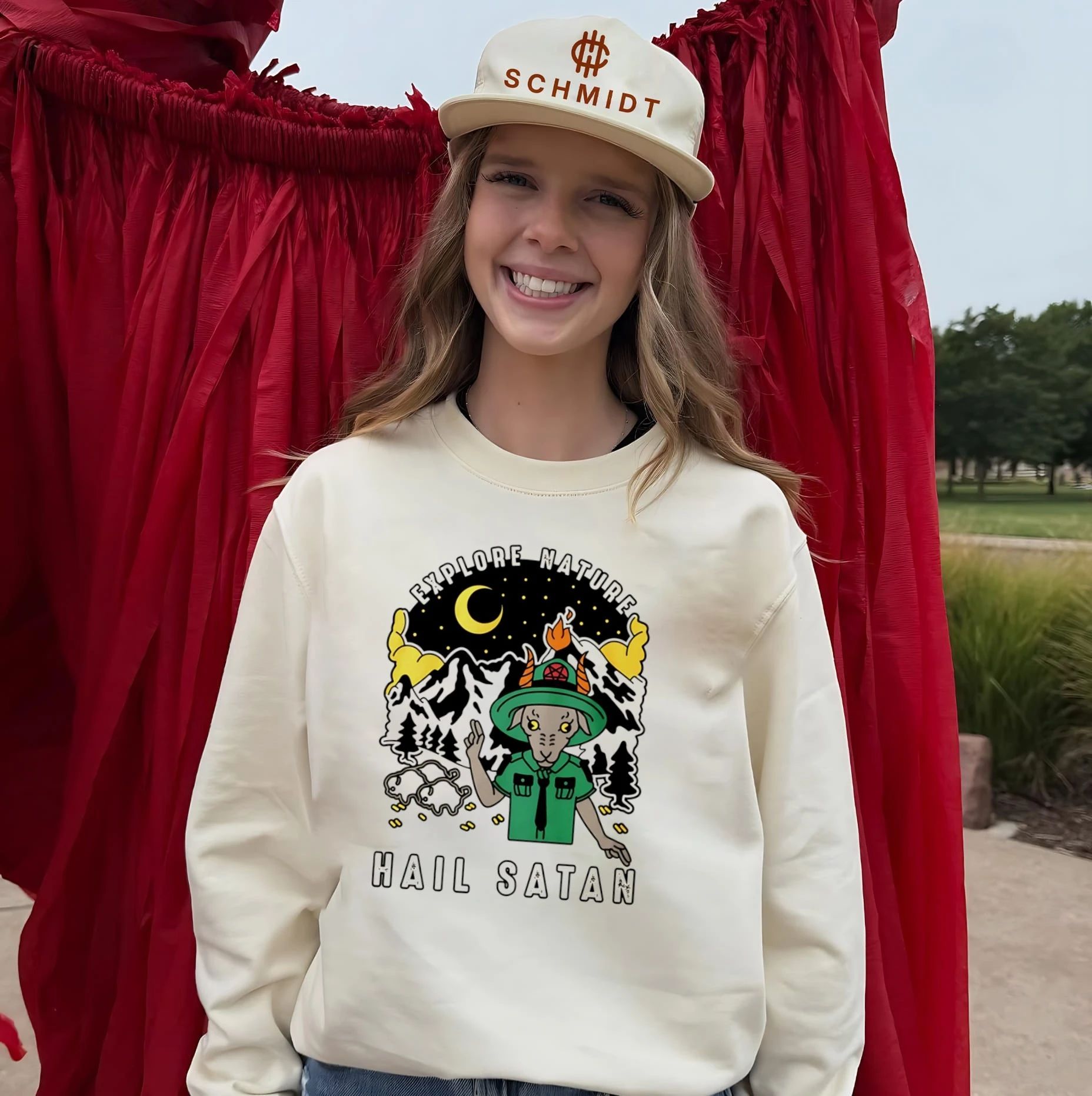 Goat Explore Nature Hail Satan Shirt