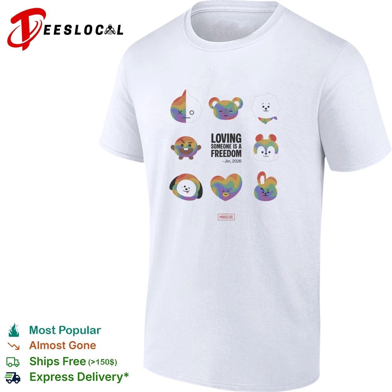 Loving Someone Is a Freedom Jin 2026 BT21 T-shirt
