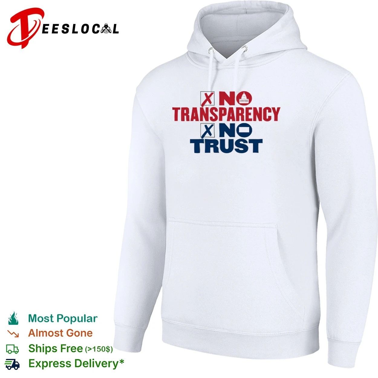 No Transparency No Trust government accountability T-shirt