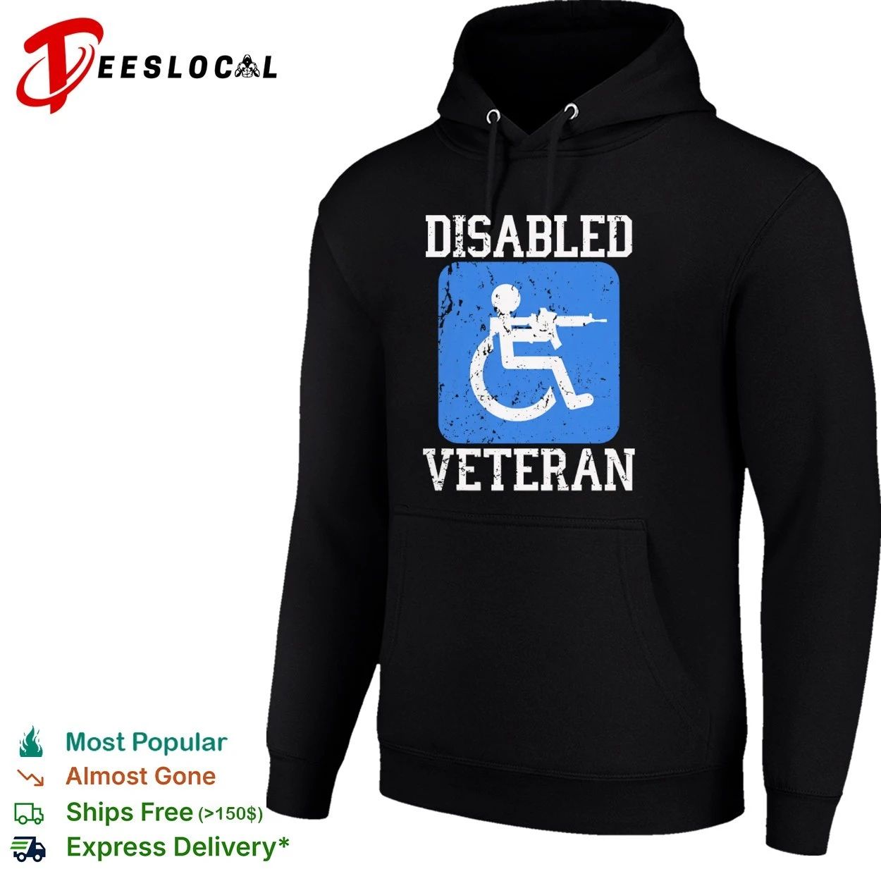 Disabled Veteran military army handicapped T-shirt