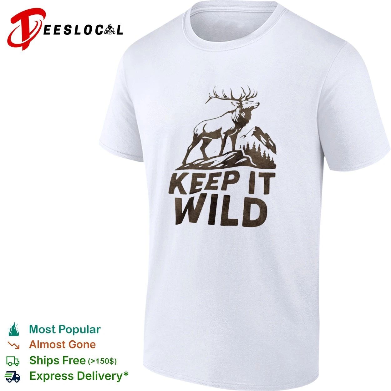 Keep It Wild Elk Mountain Forest wildlife T-shirt