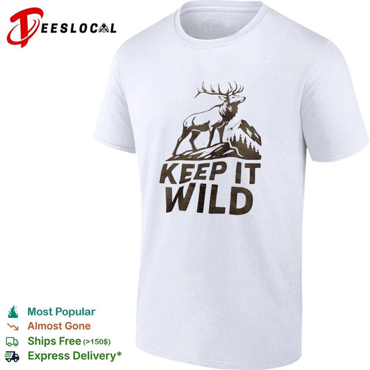 Keep It Wild Elk Mountain Forest wildlife T-shirt