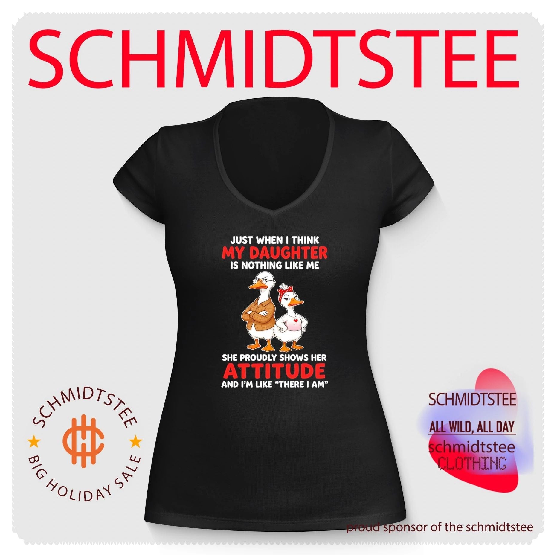 Just when I think my daughter is nothing like me she proudly shows her attitude cartoon duck shirt
