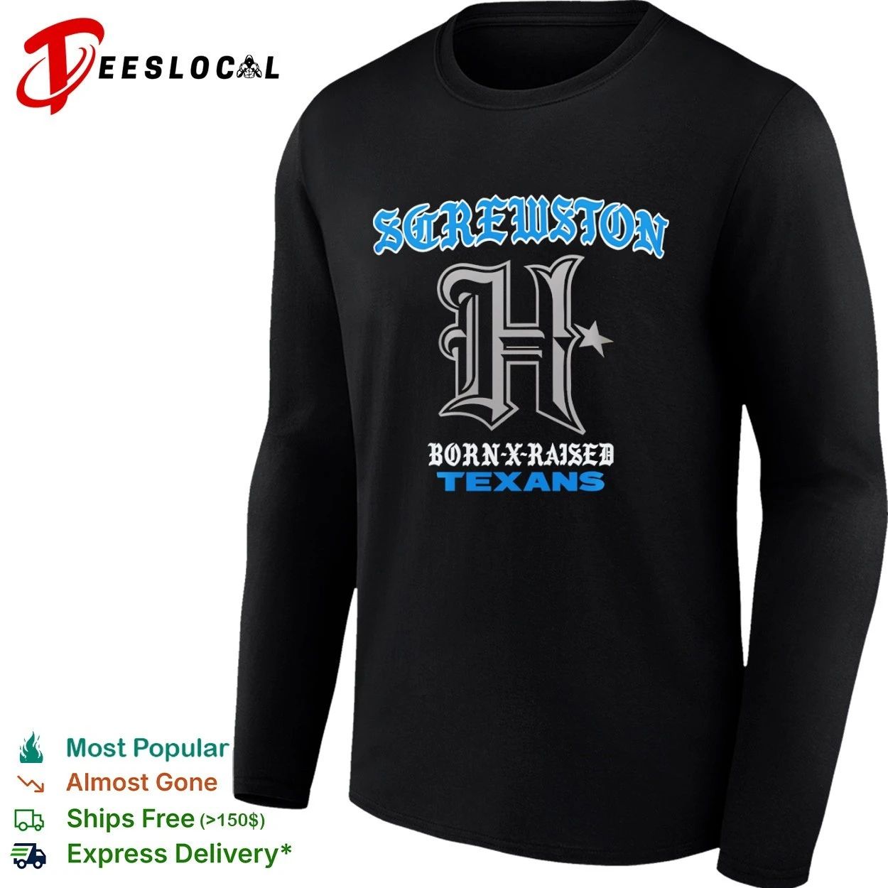 Screwston Born-X-Raised Texans Houston Texans T-shirt