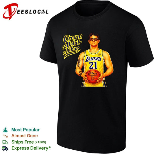 Cream Abdul-Jabar Los Angeles Lakers 21 T-shirt