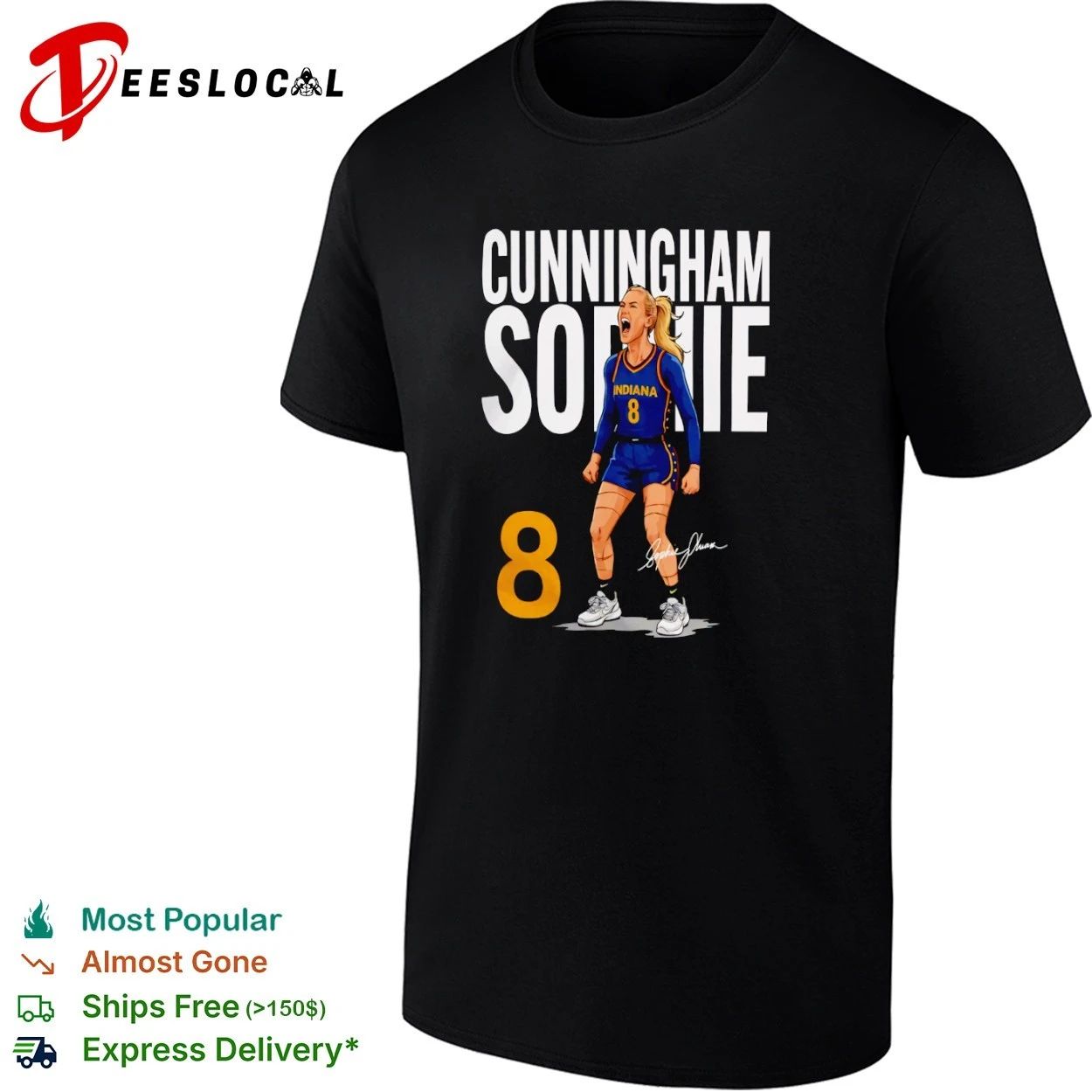 Sophie Cunningham In a World Full of Bullies Indiana Fever T-shirt
